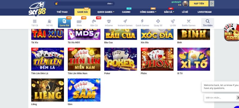 game bài Sky88