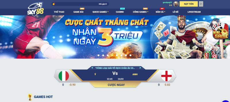 nhà cái uy tín Sky88