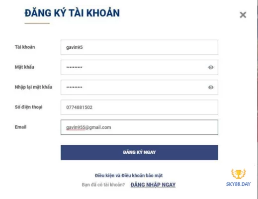 3 Bước đăng ký Sky88 đơn giản nhất