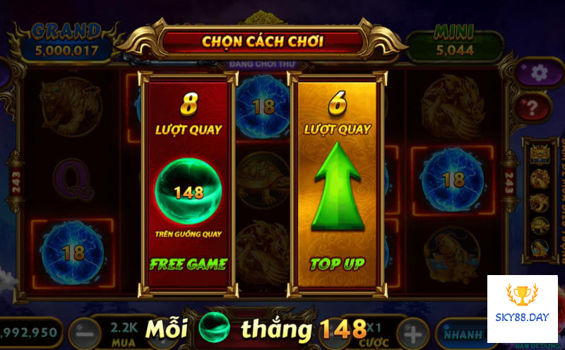 Các điểm lưu ý khi chơi kho báu tứ linh Sky88